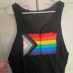 Gray Pride Flag Women's Tank Top